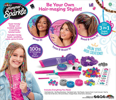 Cra-Z-Art sparkly cording adds colorful accents to every braid