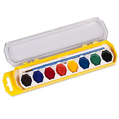 Cra-Z-Art watercolor set showing brush integrated in the tray for easy application
