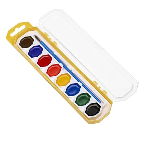 Kids painting with Cra-Z-Art washable watercolors, safe for ages 3 and up