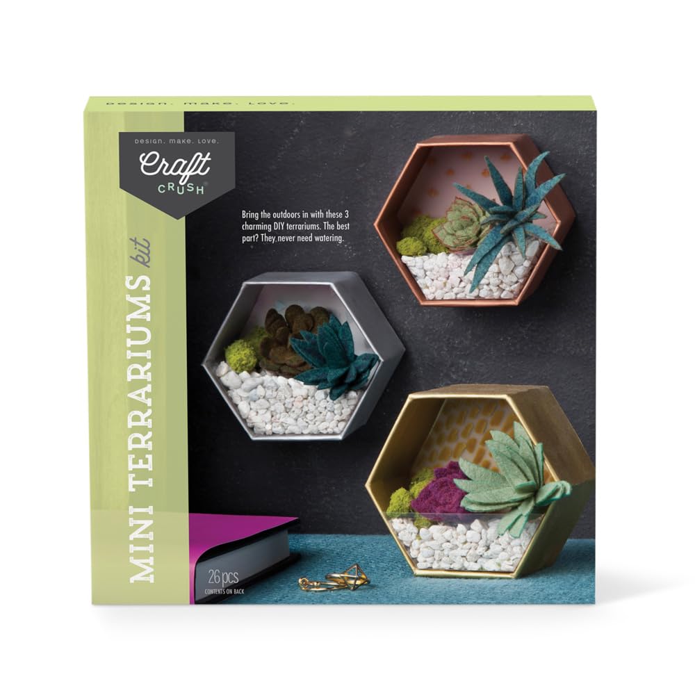 Craft Crush mini terrarium base pebbles create a sturdy display foundation.
