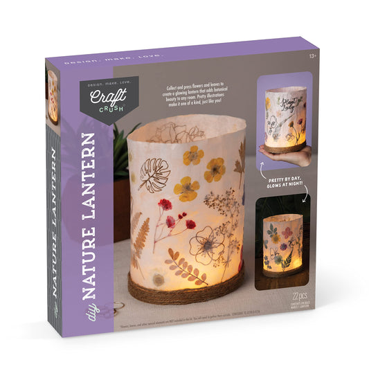 Craft Crush Nature DIY Lantern Kit assembly view shows simple setup for nature-inspired crafts