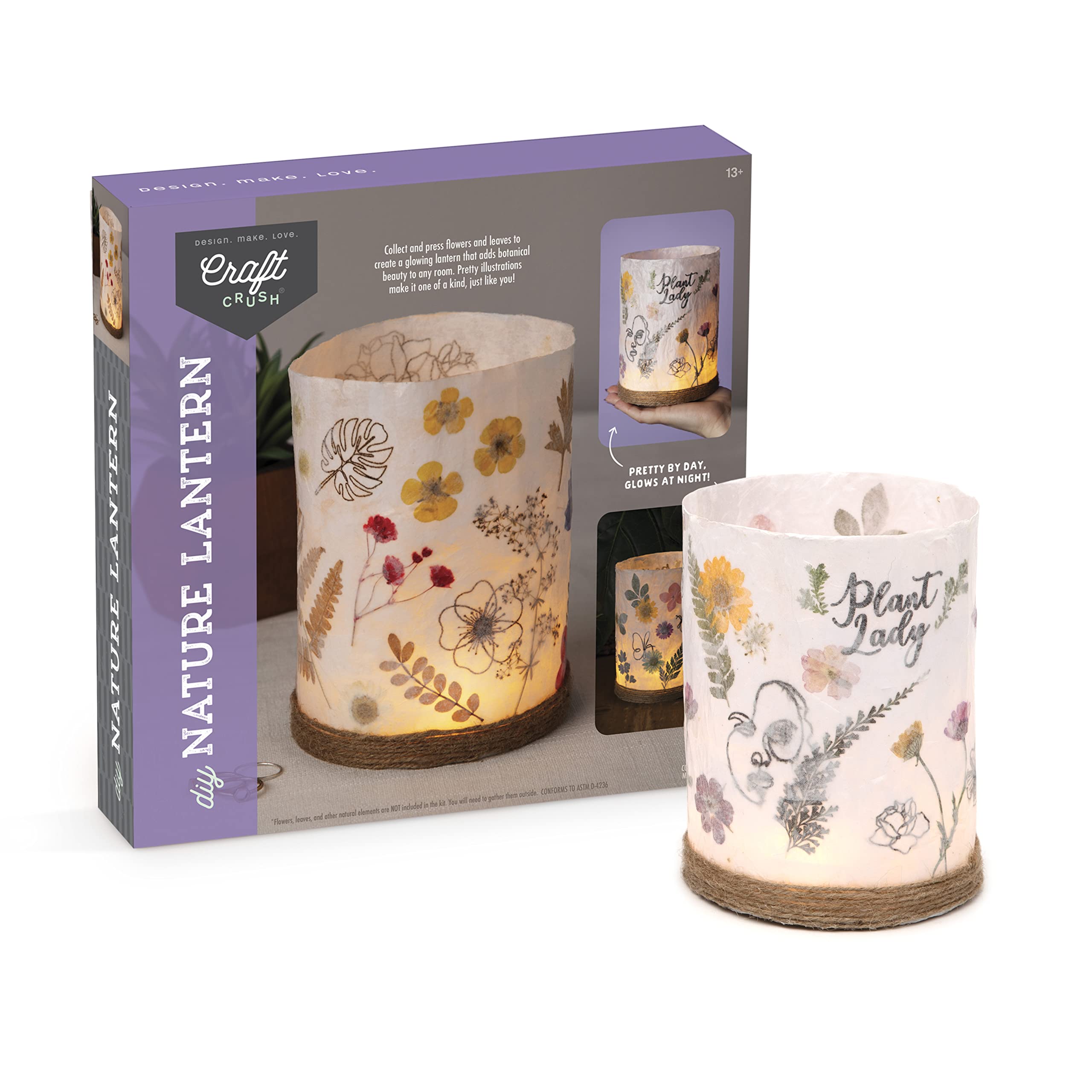 Craft Crush Nature DIY Lantern Kit outdoor collection highlights gathering natural materials for authentic crafting