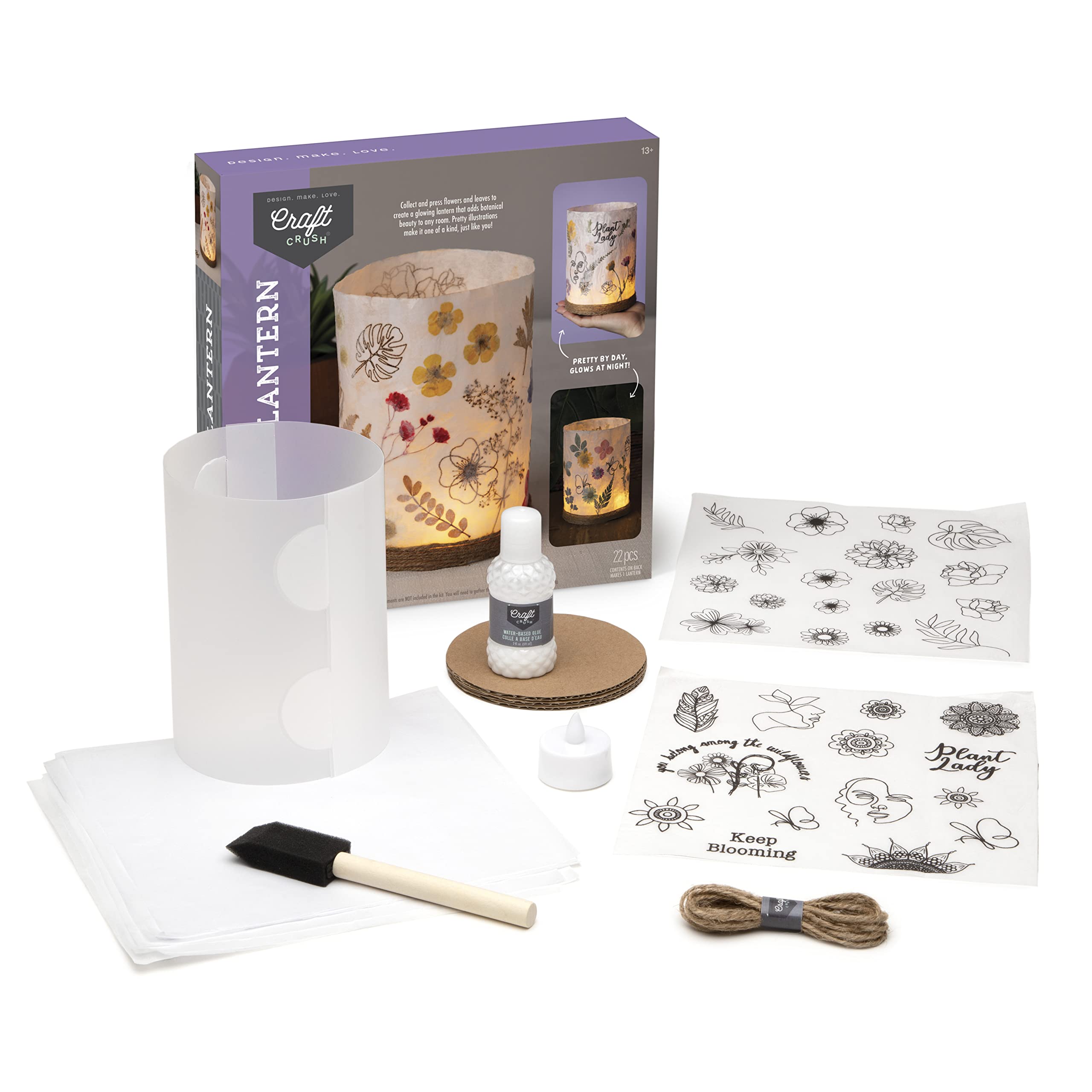 Craft Crush Nature DIY Lantern Kit personalize with natural elements for a unique expression