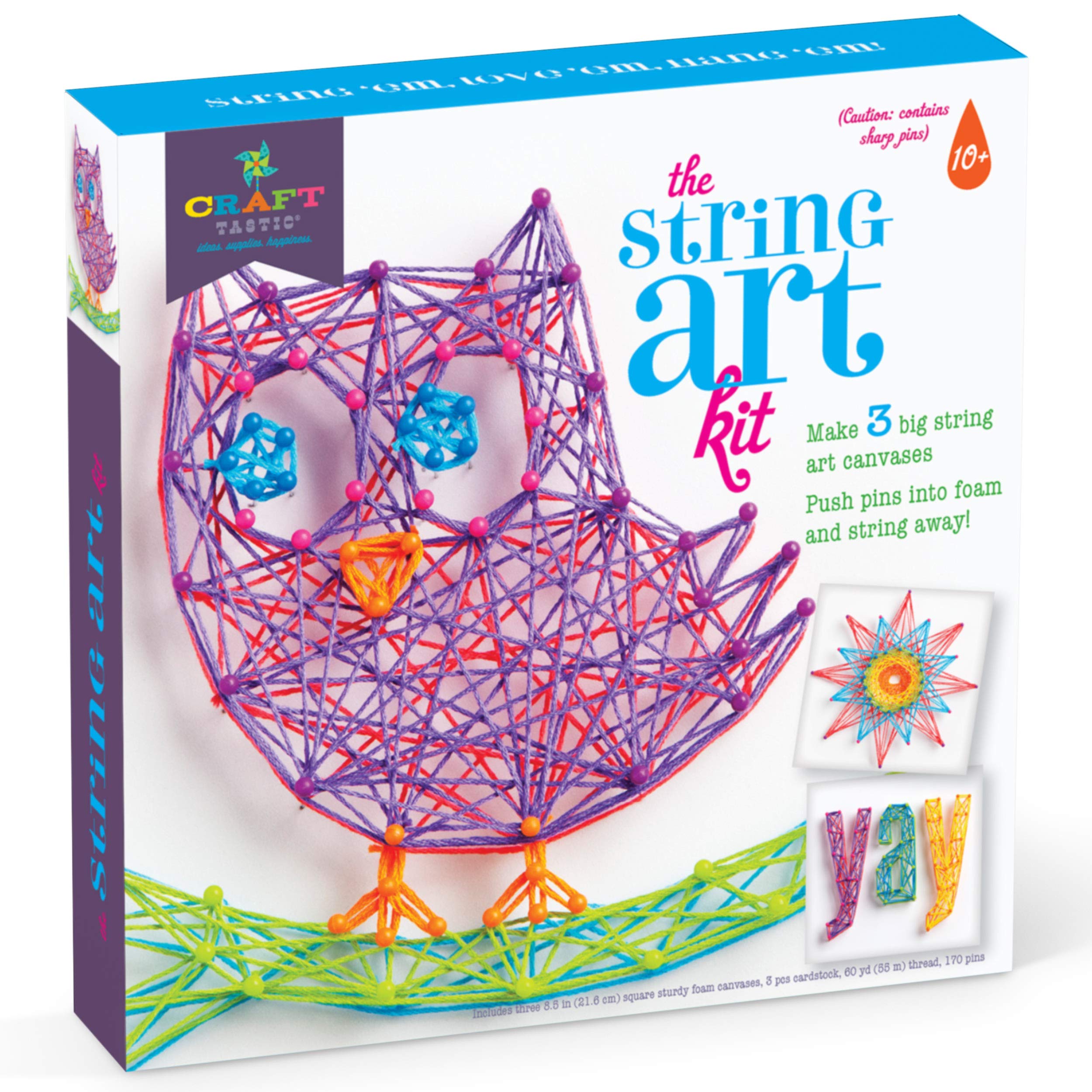 Craft-tastic String Art Owl canvas ready to hang and inspire creativity