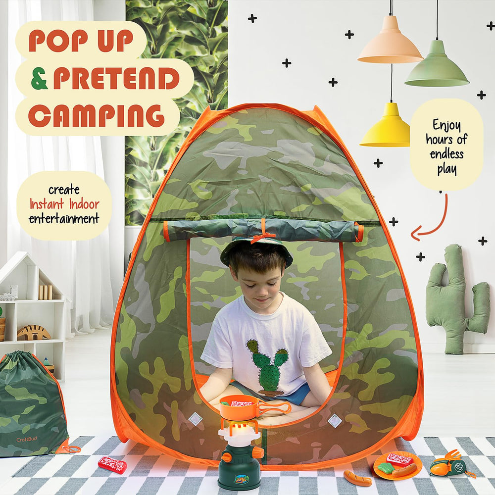 CraftBud lantern provides warm light for cozy camping storytelling