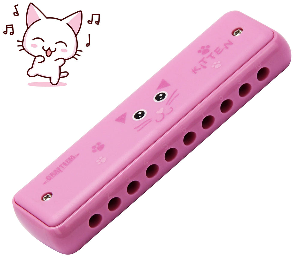 CRAFTEEM Color Blues Harmonica, key of C, easy for kids to begin learning.