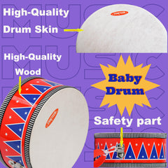 CRAFTEEM 8-inch drum is toddler-friendly for easy handling.