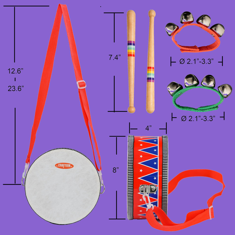 CRAFTEEM drum sticks help toddlers build fine motor skills.