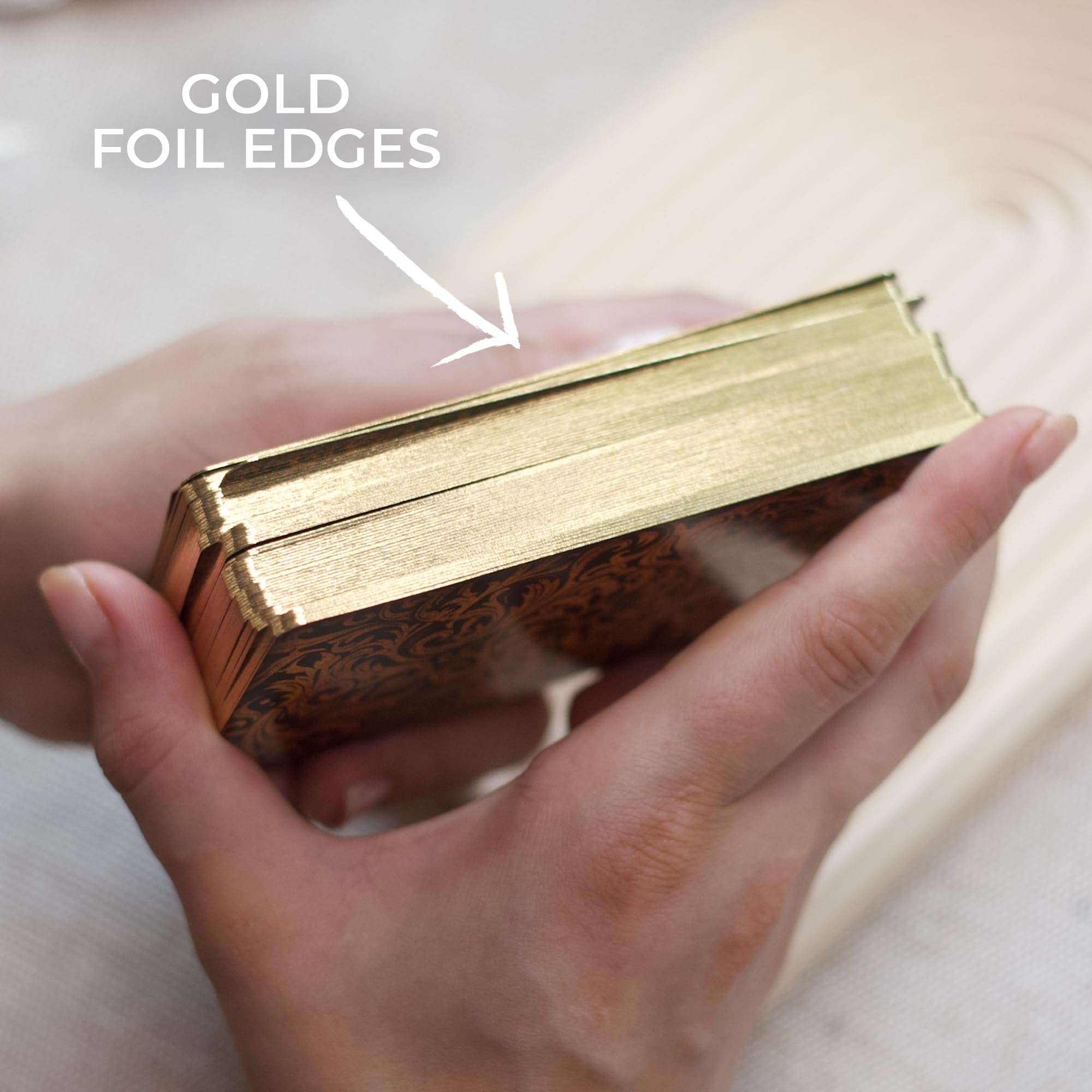 CRAFTERIAN Bright Tarot card details with gold foil offer elegant, tactile design