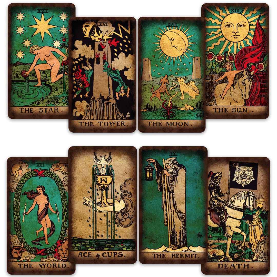 CRAFTERIAN Bright Tarot deck with 78 cards for versatile readings and study