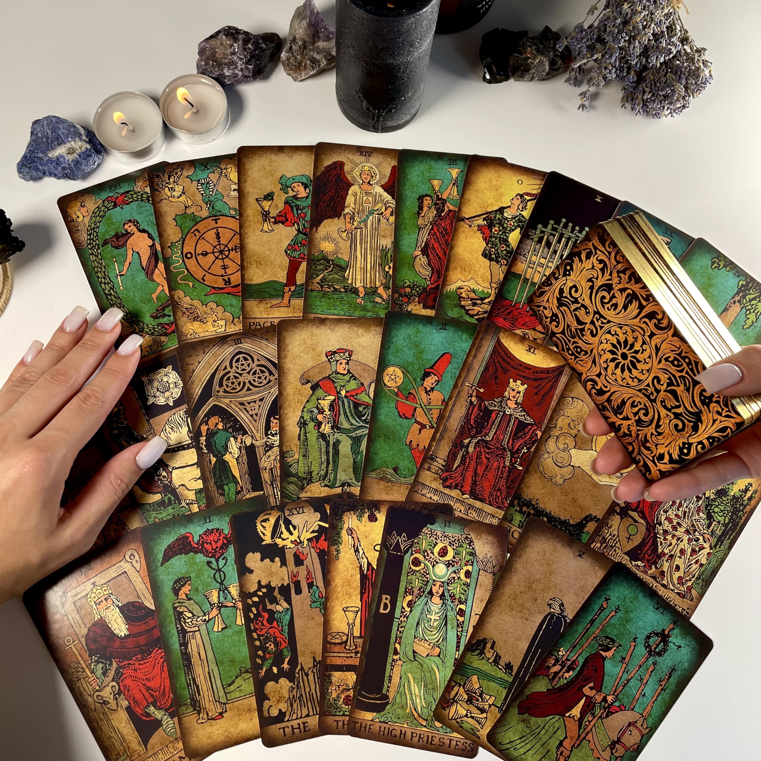 CRAFTERIAN Bright Tarot guidebook image helps structure your practice with 35 pages