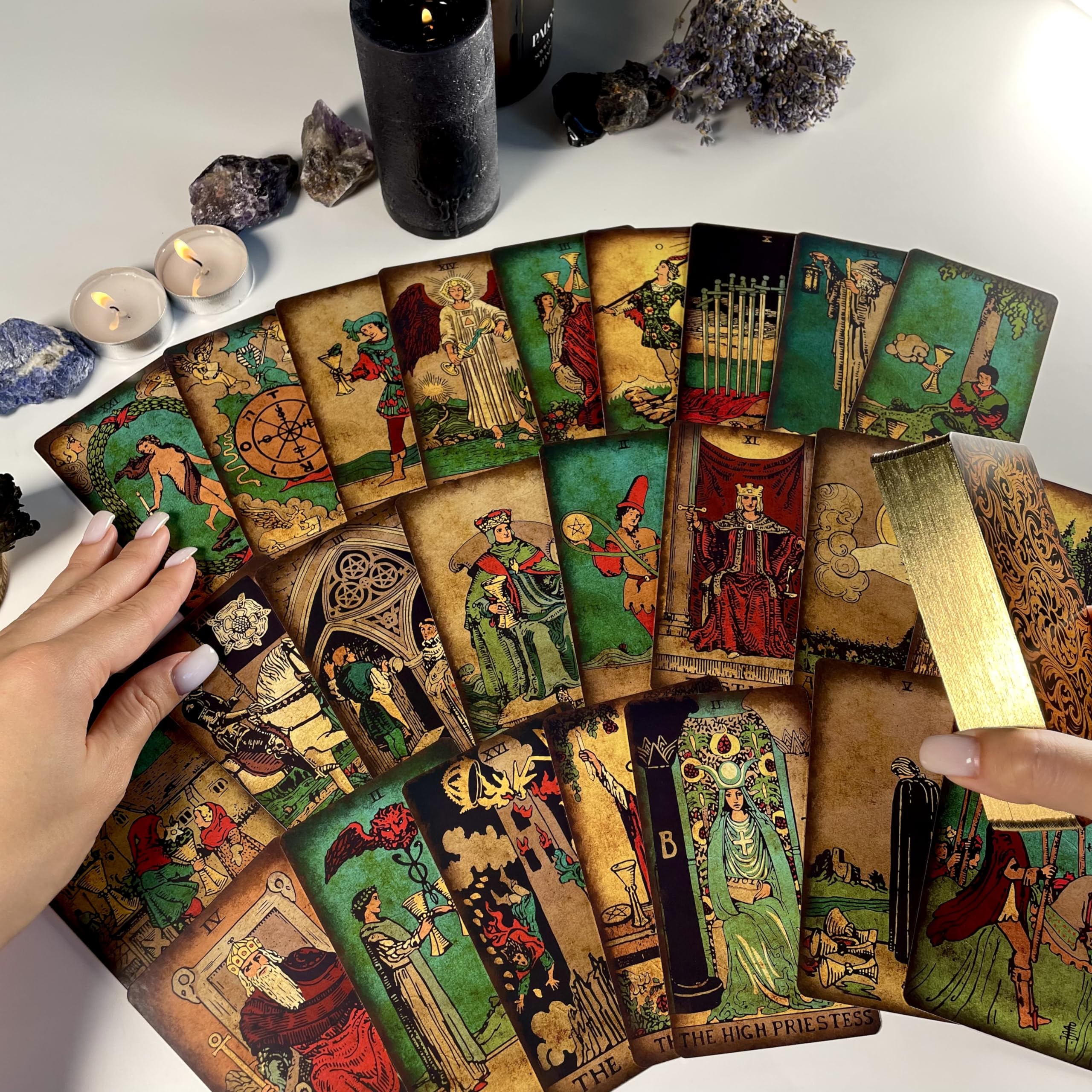 CRAFTERIAN Bright Tarot rounded edges enable smoother shuffling