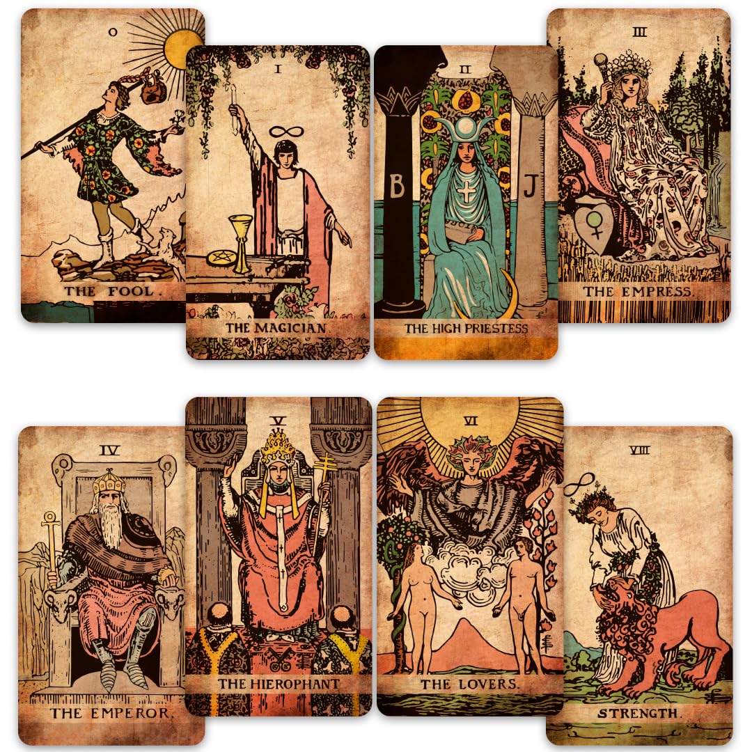 CRAFTERIAN Classic Tarot Set front cover with vintage styling for authentic readings.