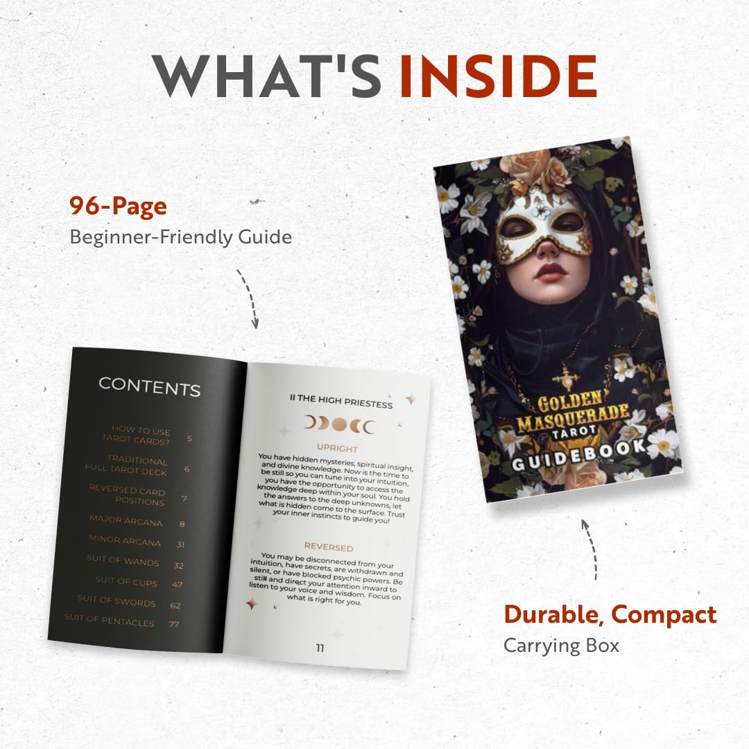 Crafterian Golden Masquerade guidebook inside supports beginners and seasoned readers