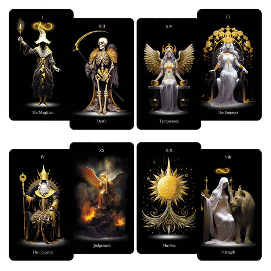 CRAFTERIAN tarot 78-card deck with gold edges for reflective readings.