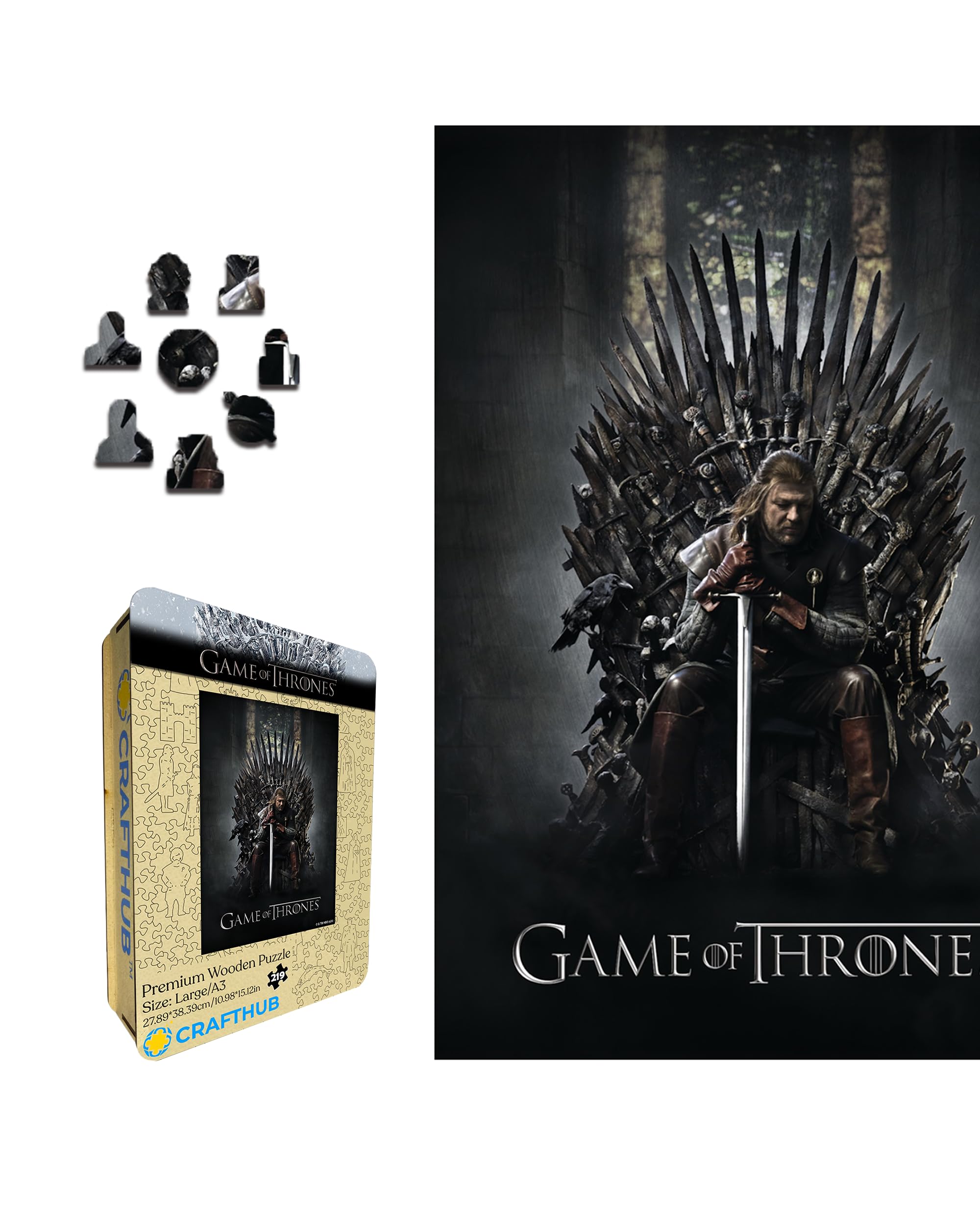 CRAFTHUB Game of Thrones wooden puzzle for adults with 311 pieces