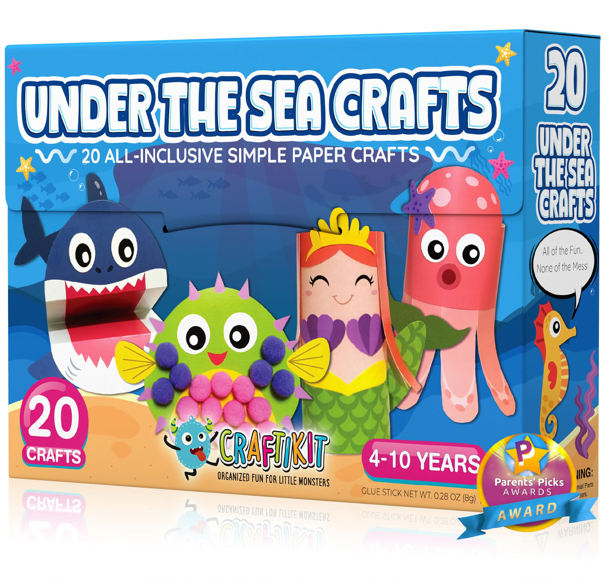 Craftikit 20 Under The Sea mermaid craft kit for kids boosts imagination.