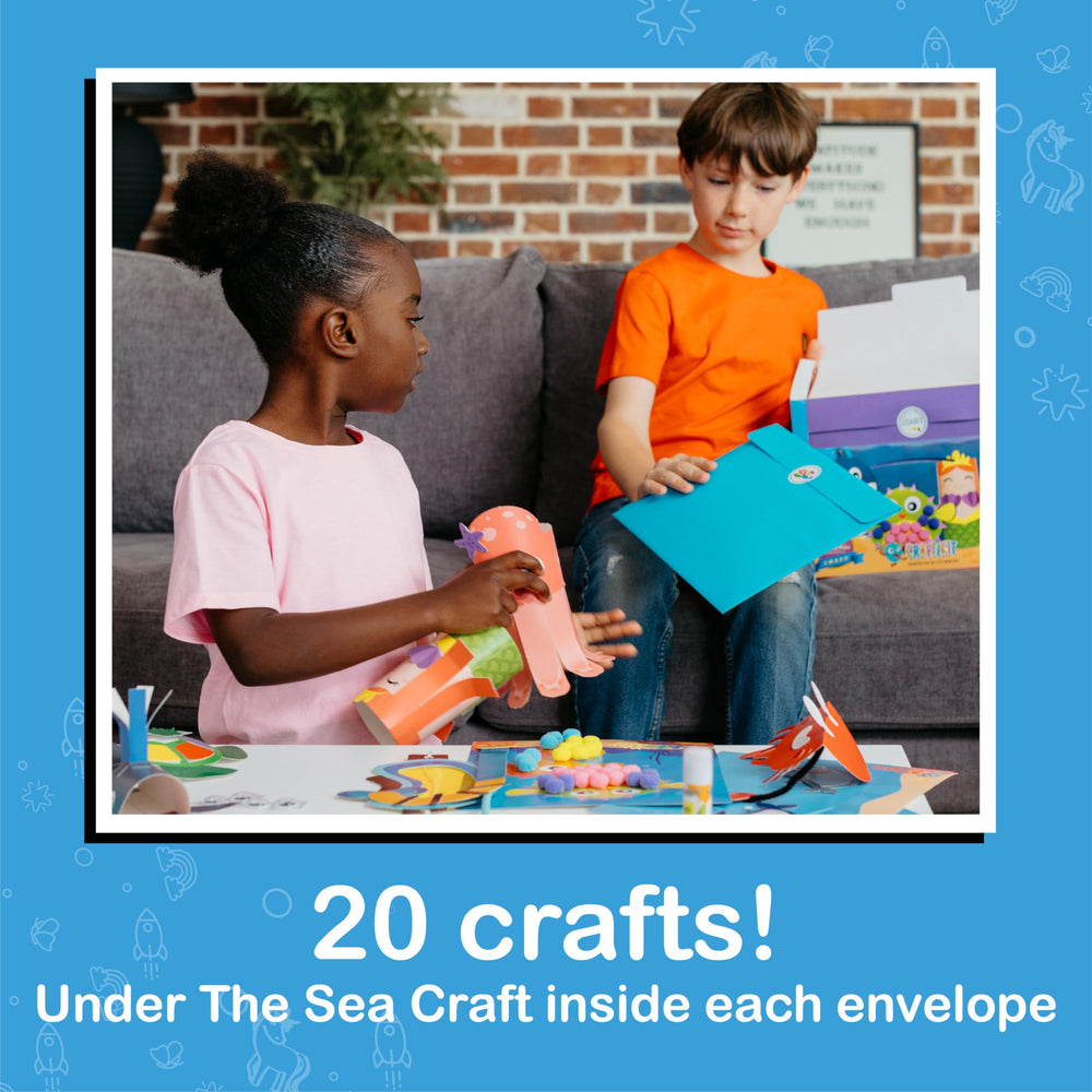 Craftikit 20 Under The Sea packaging is gift-ready for birthdays.