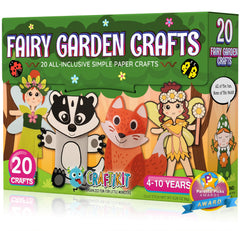 Craftikit fairy garden craft kit assembly scene boosts fine motor skills for kids.