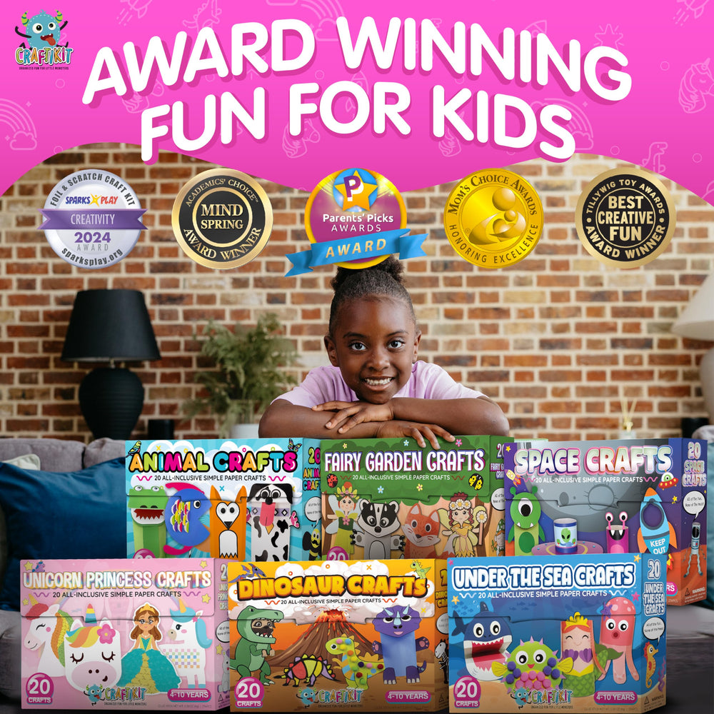 Craftikit independent crafting supports kid-led activities with light supervision