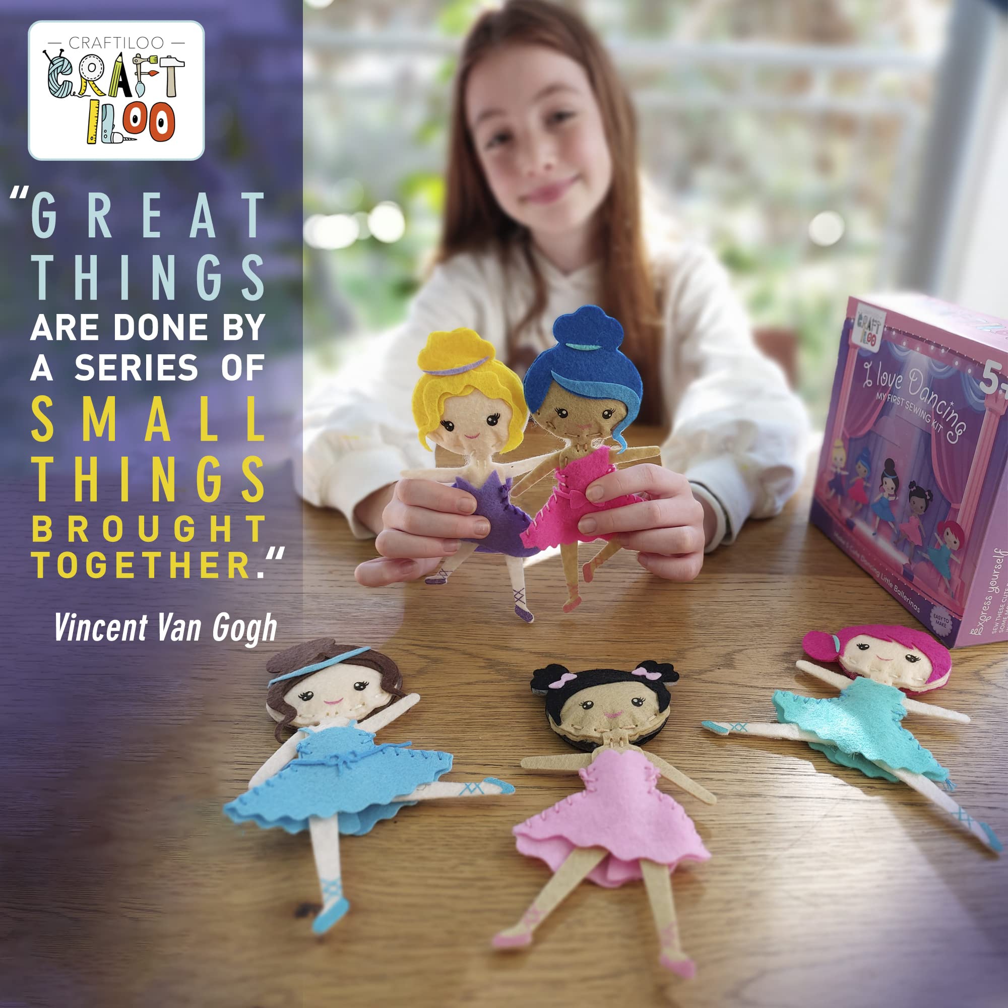 CRAFTILOO pre-cut felt pieces simplify sewing for beginners and promote confident stitching.