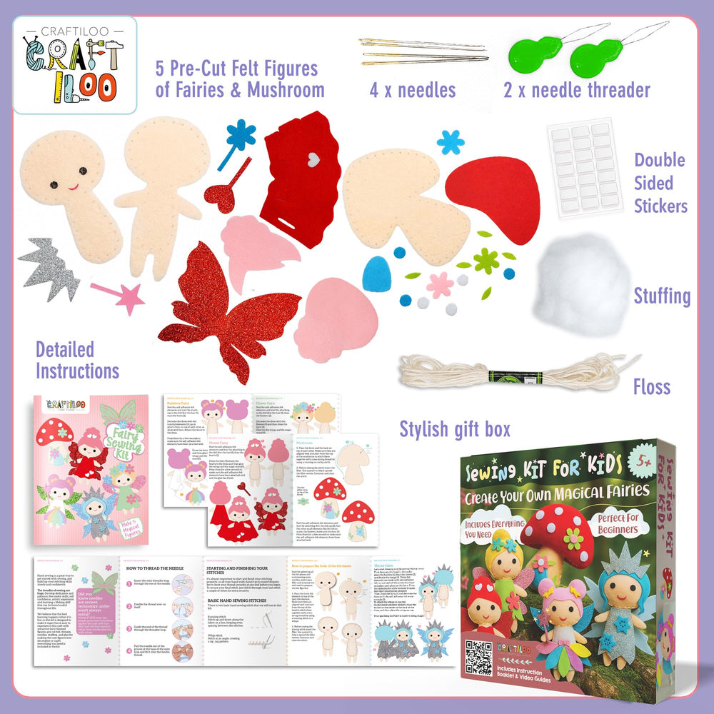 Craftiloo stuffed fairy dolls ready to cuddle and role-play.