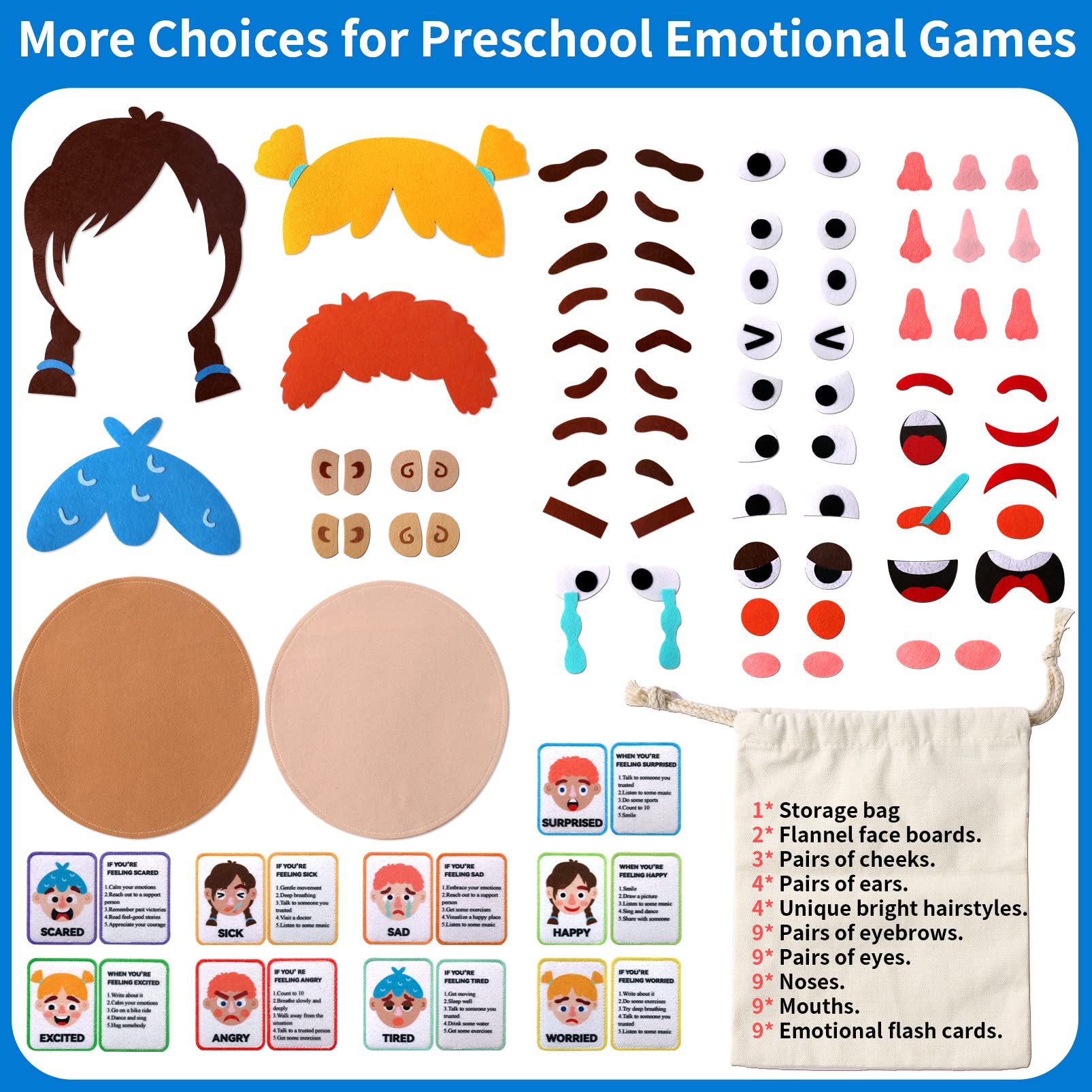 Craftstory 75 expression elements enable varied facial expressions for storytelling.