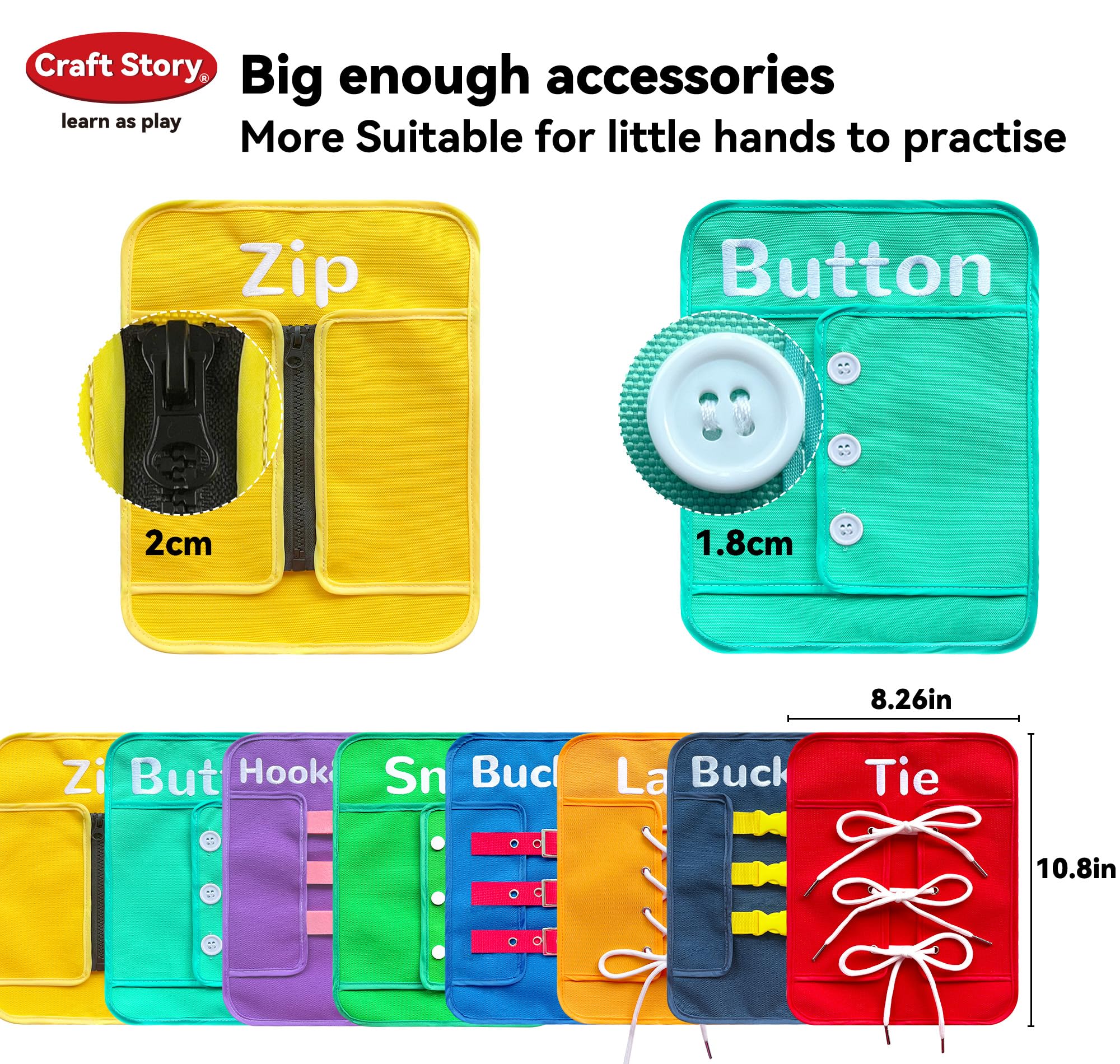 Craftstory Busy-Board hoop-loop promotes practical life skills and concentration