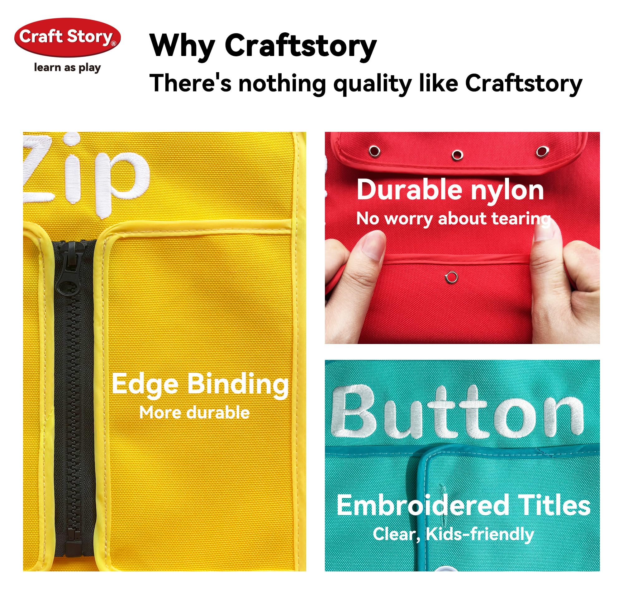 Craftstory Busy-Board zipper enhances zippering ability in daily dressing