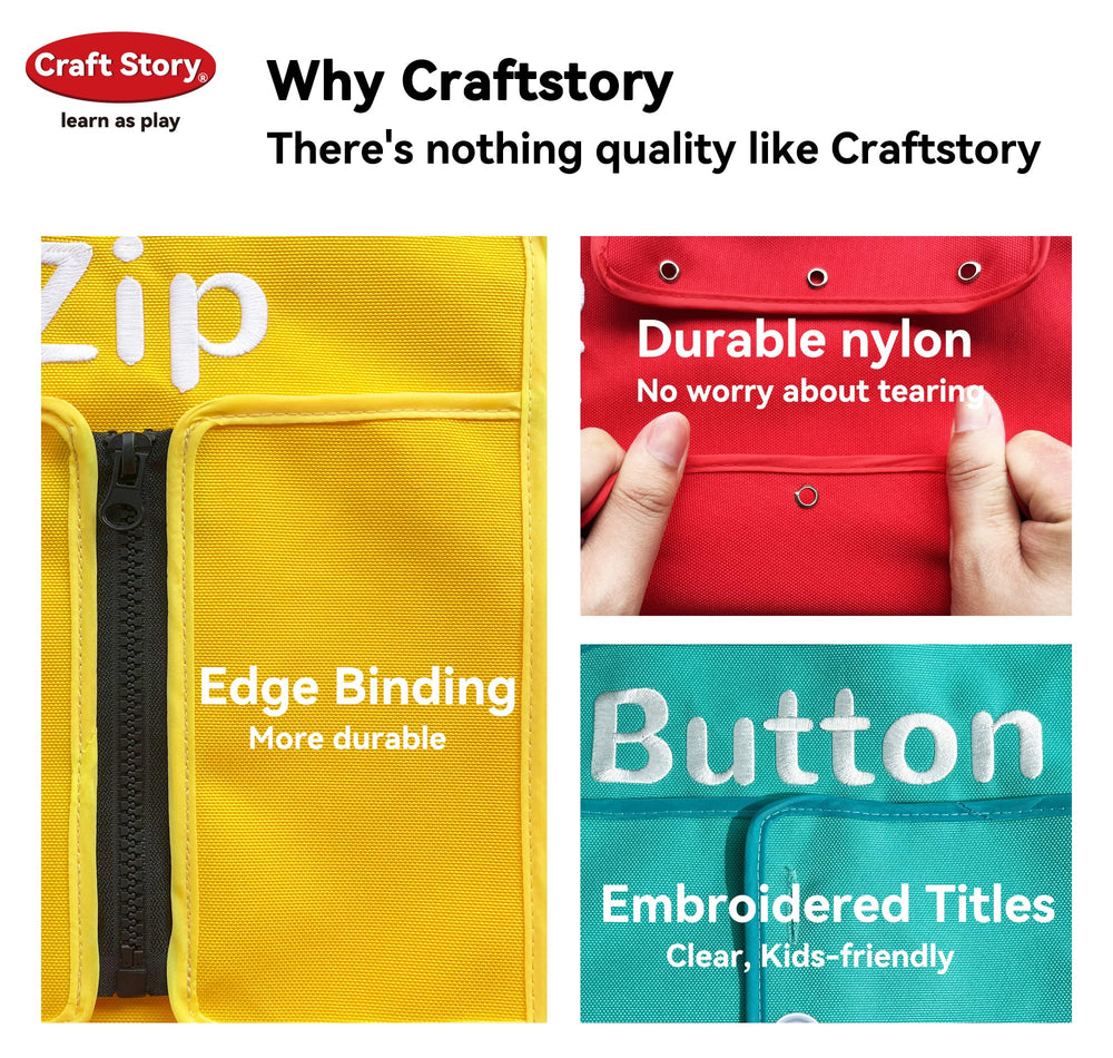 Craftstory Busy-Board zipper enhances zippering ability in daily dressing