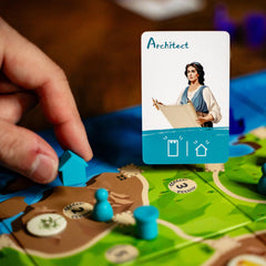 Crafty Games Sardegna Gateway players explore area majority choices around the table.