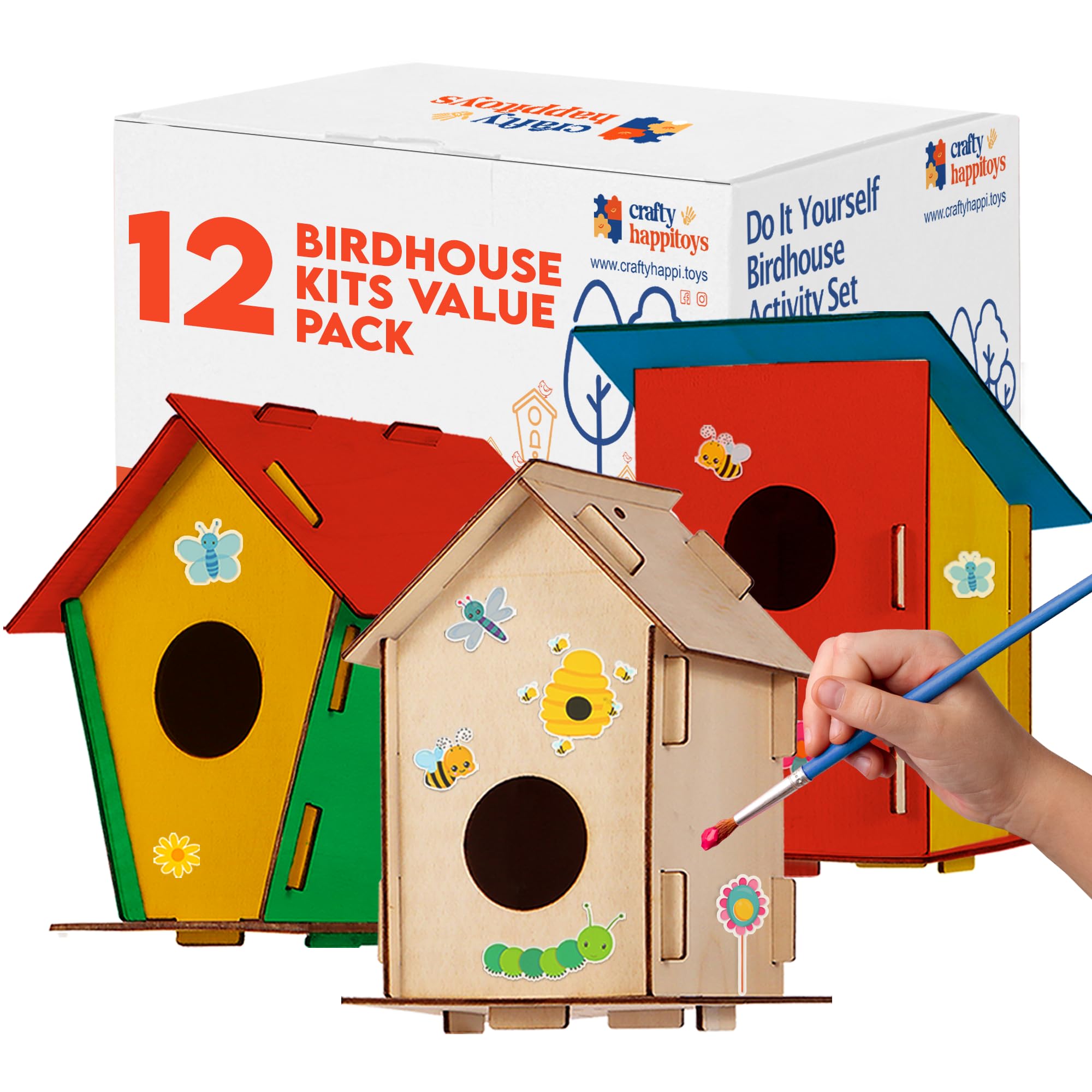 Crafty HappiToys birdhouse kit packaging for classroom use
