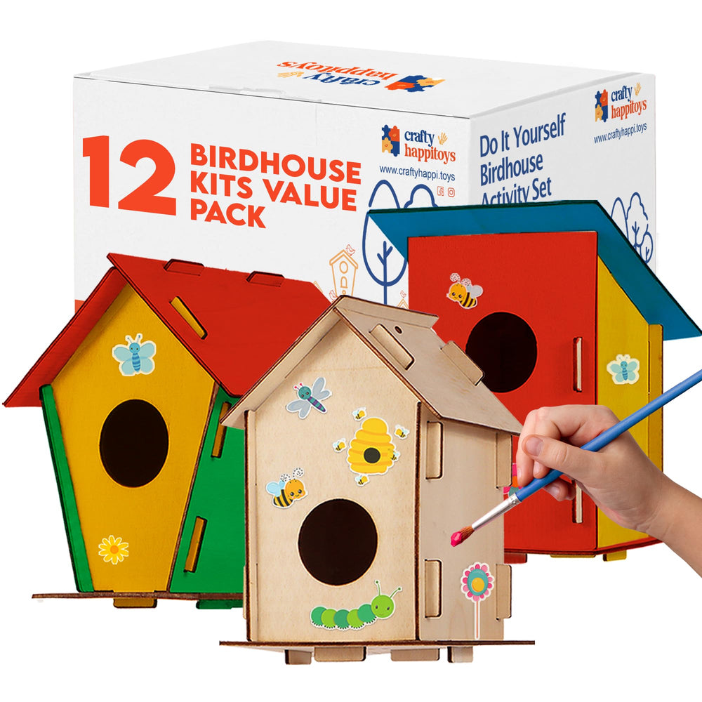 Crafty HappiToys birdhouse kit packaging for classroom use