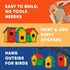 Crafty HappiToys unfinished wood birdhouses ready for decoration
