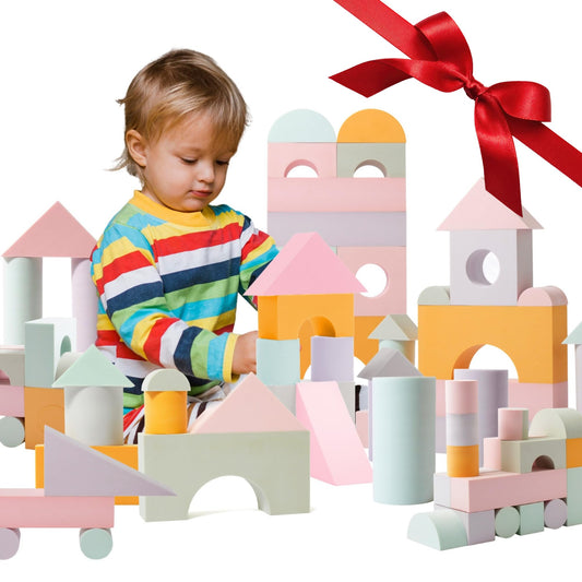 Crafty Happittoys jumbo foam blocks set with storage bag for easy cleanup