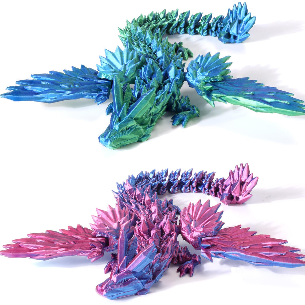 Cranado 9-inch articulated dragon with wings adds dynamic desk display.