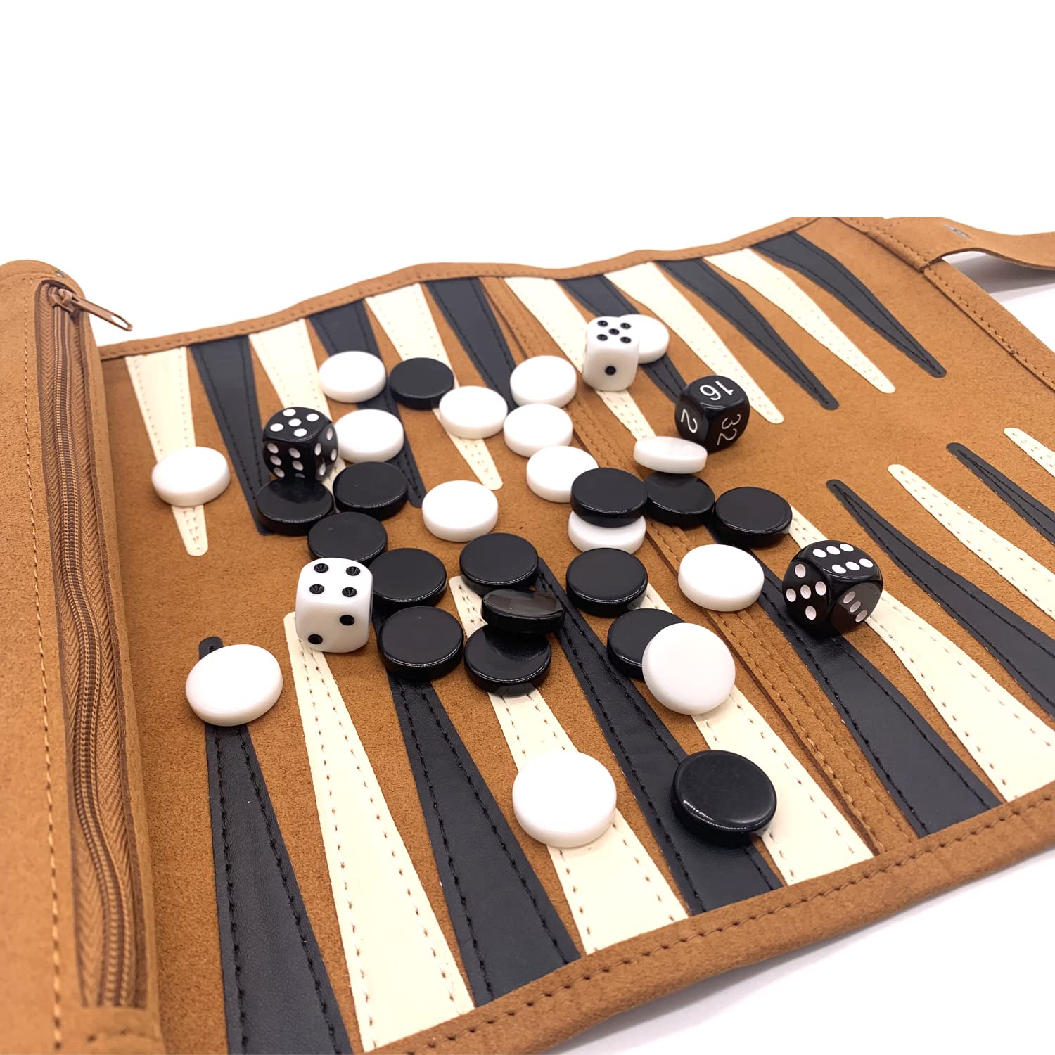 Crayfomo foldable backgammon travel kit fits in backpacks for quick game nights