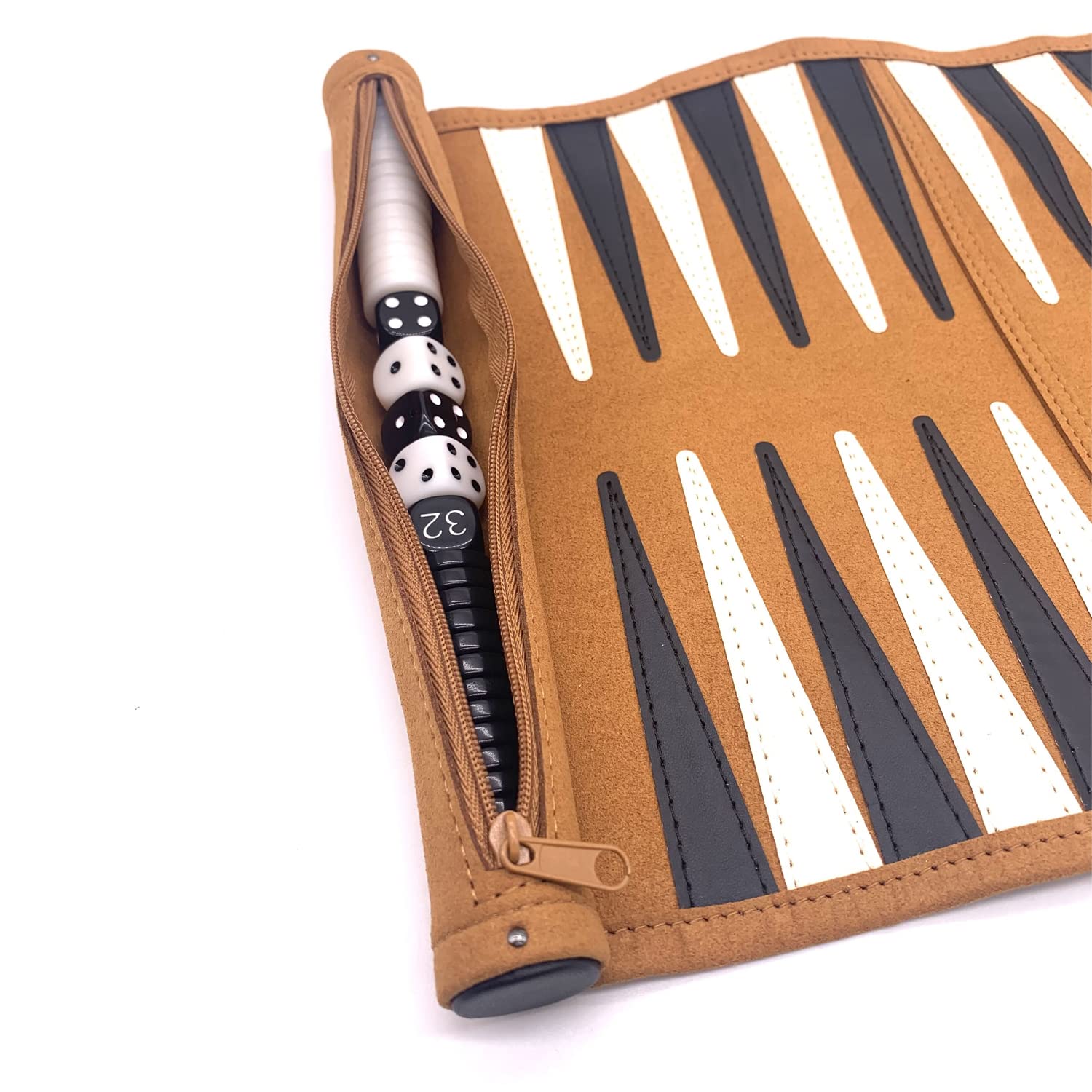 Crayfomo suede backgammon playing field delivers smooth play on the go