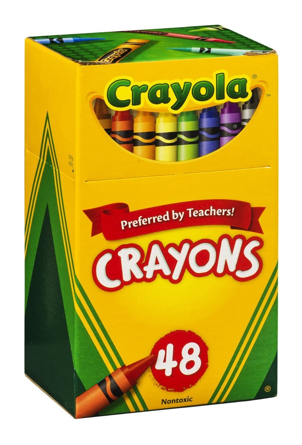 Crayola 48ct crayons pack 2, front view, bright colors ideal for school projects.