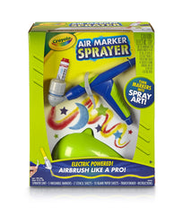 Crayola Air Marker Sprayer in action creating smooth airbrush art on paper