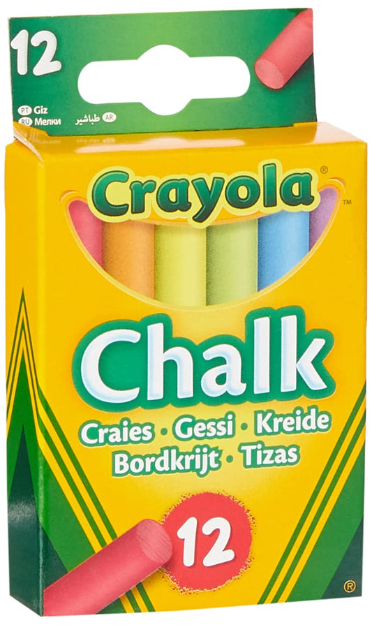 Crayola Anti Dust Chalk in 12 colors ready for bold board drawing