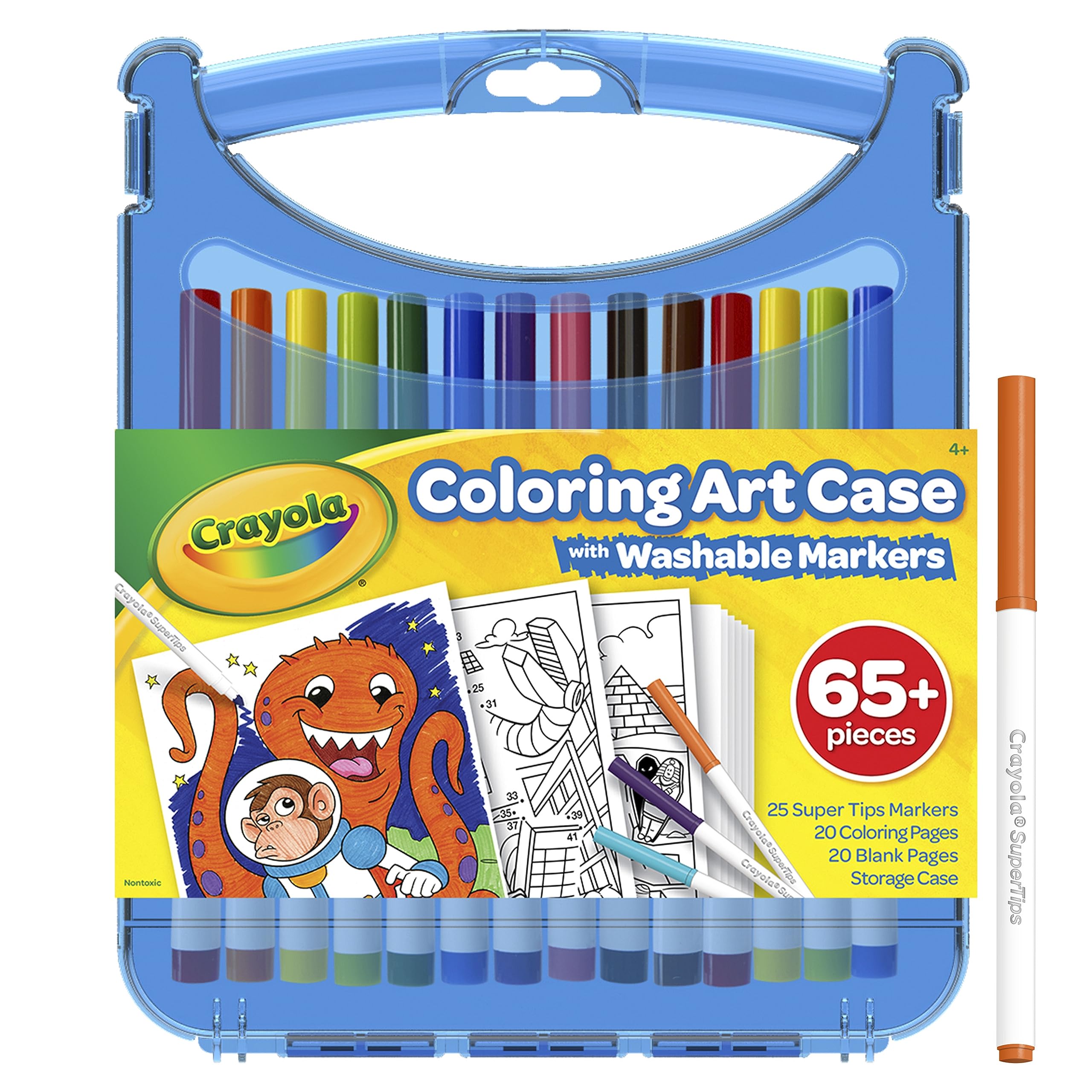 Crayola art case keeps supplies organized during creative sessions.