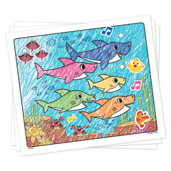 Crayola Baby Shark coloring pages offer 32 designs for creative moments