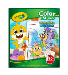 Crayola Baby Shark coloring pages cover for quiet travel and creative play