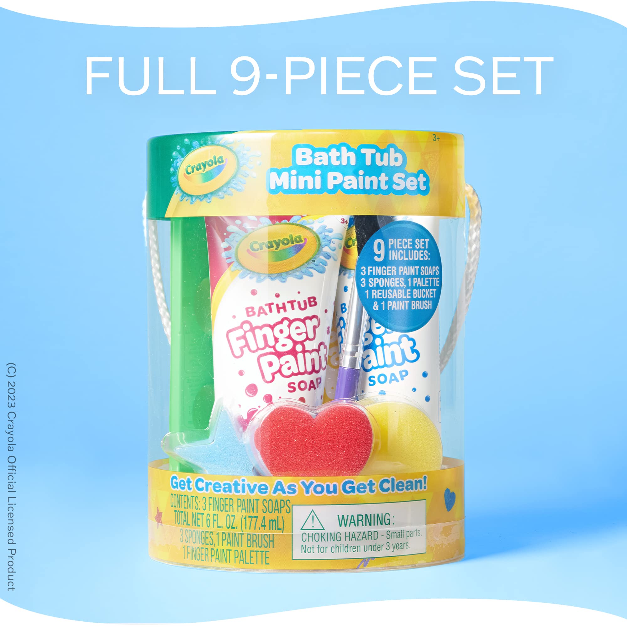Crayola Bath Tub Mini Paint Set reusable storage bucket for tidy bath kits