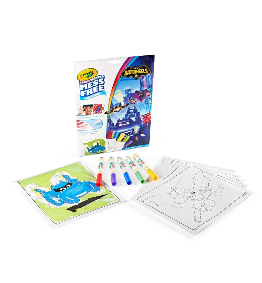 Gift-ready Crayola Batwheels Color Wonder set for birthdays.