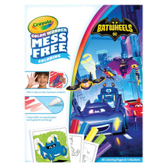 Crayola Batwheels Color Wonder markers for mess-free coloring sessions.