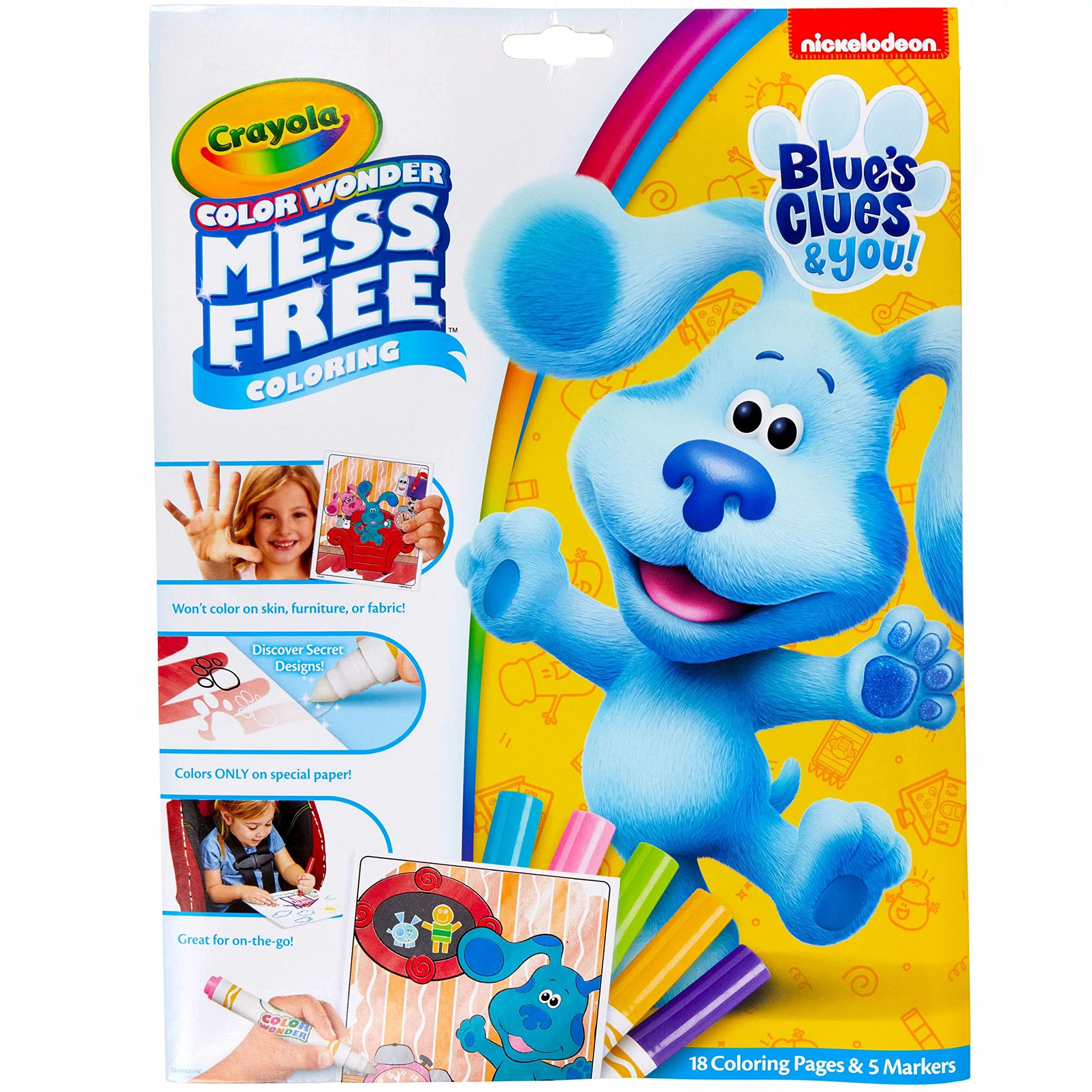 Crayola Blues Clues Color Wonder pages ready for mess-free coloring