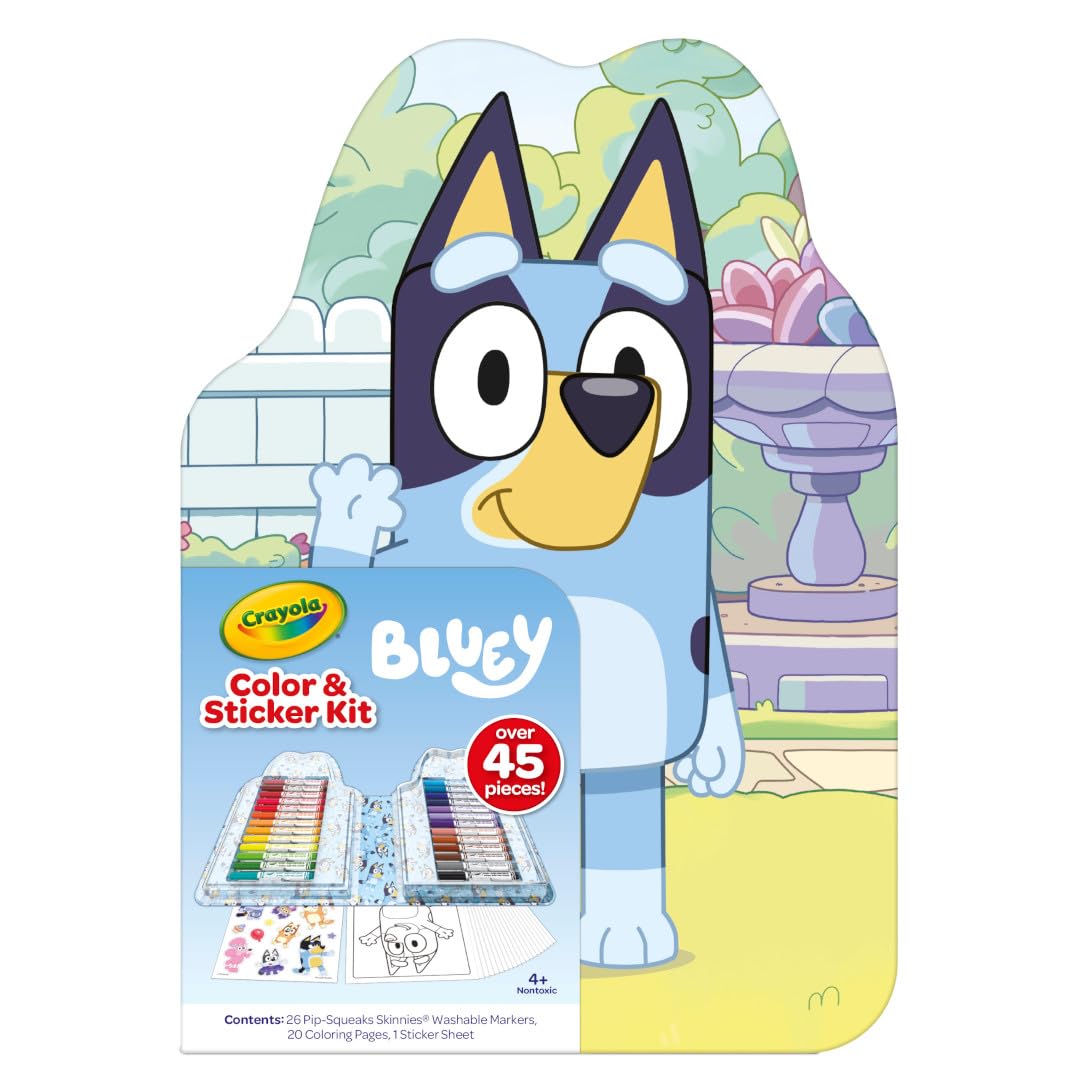 Crayola Bluey coloring pages spread for imaginative play anywhere.