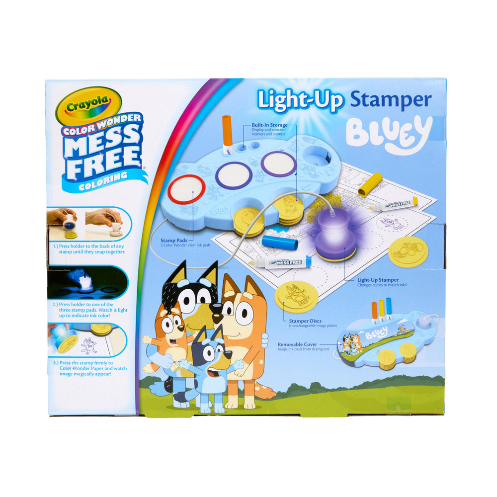 Crayola Bluey stamps designs bring scenes to life